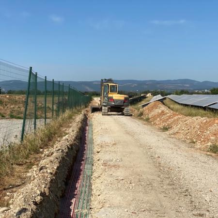 Mise en place du réseau d’un parc photovoltaïque