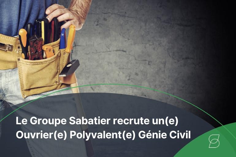 Ouvrier Polyvalent Génie Civil – CDD jusqu’à décembre 2025