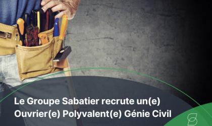 Ouvrier Polyvalent Génie Civil – CDD jusqu’à décembre 2025