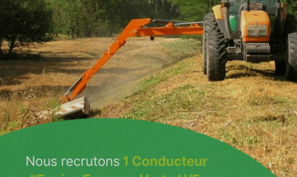 RECRUTEMENT - CONDUCTEUR D’ENGINS ESPACES VERTS (H/F) - CDI